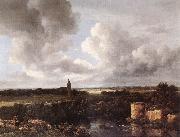 Jacob van Ruisdael An Extensive Landscape with Ruined Castle and Village Church Norge oil painting reproduction